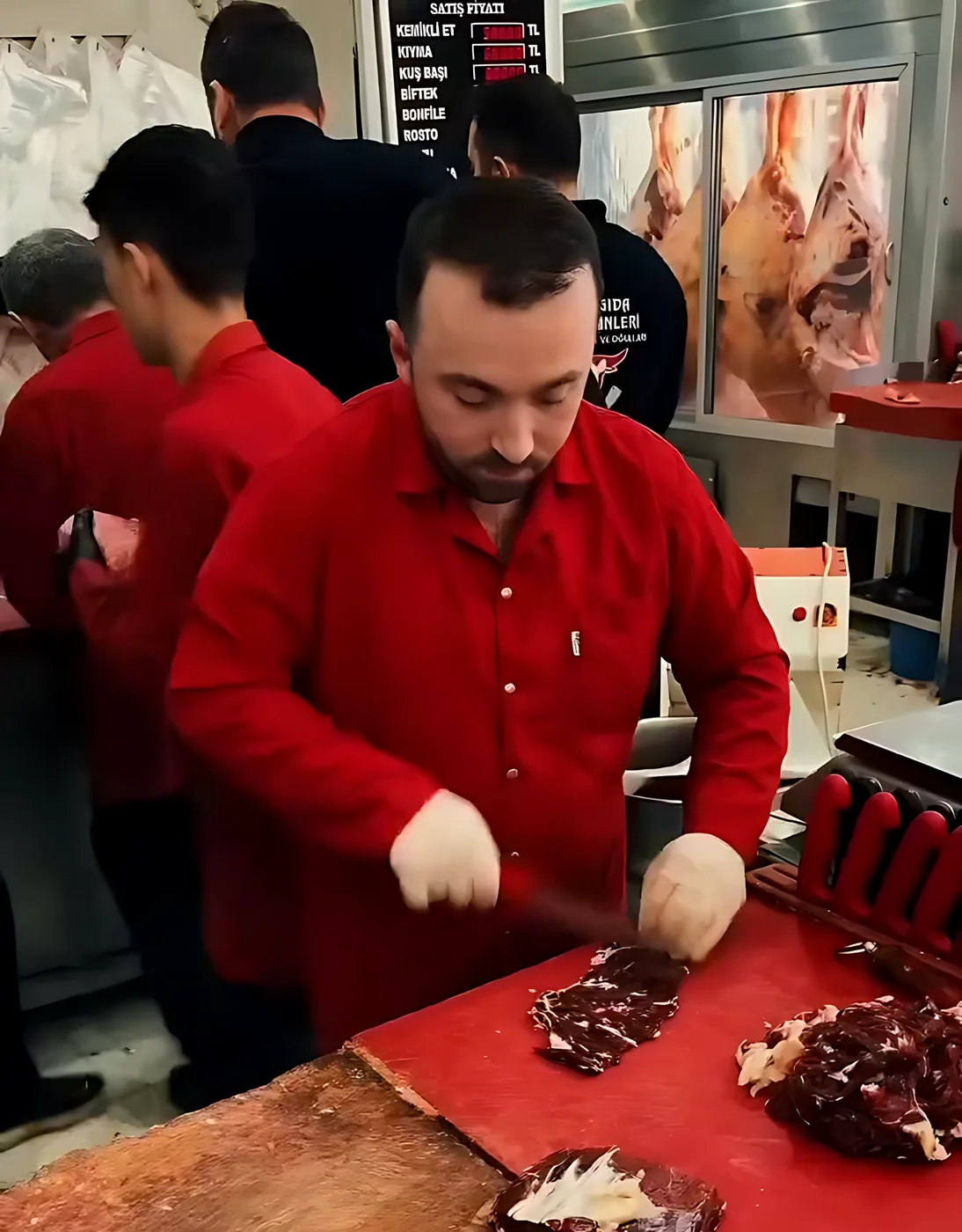 Tezgâhta et kesimi
